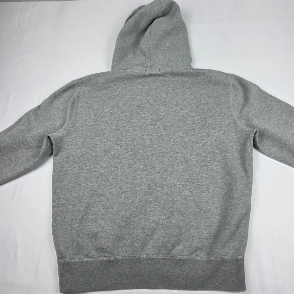 Polo Ralph Lauren Hoodie Mens Medium Gray Fleece Pullover Sweatshirt Logo